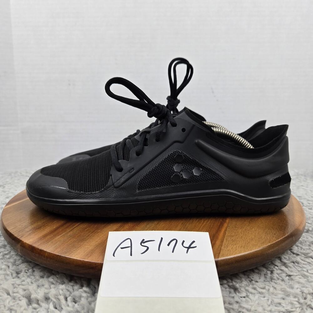 Vivobarefoot Mens 42 Primus Lite III Obsidian Black Minimalist Gym Training Shoe